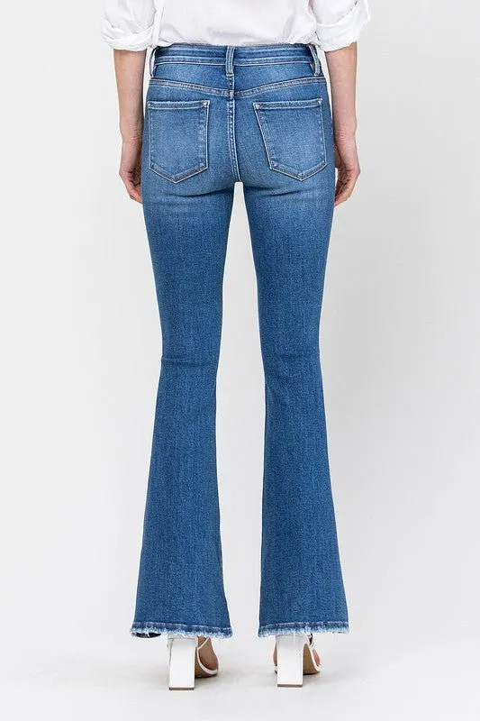 Kim Mid Rise Flare Jeans