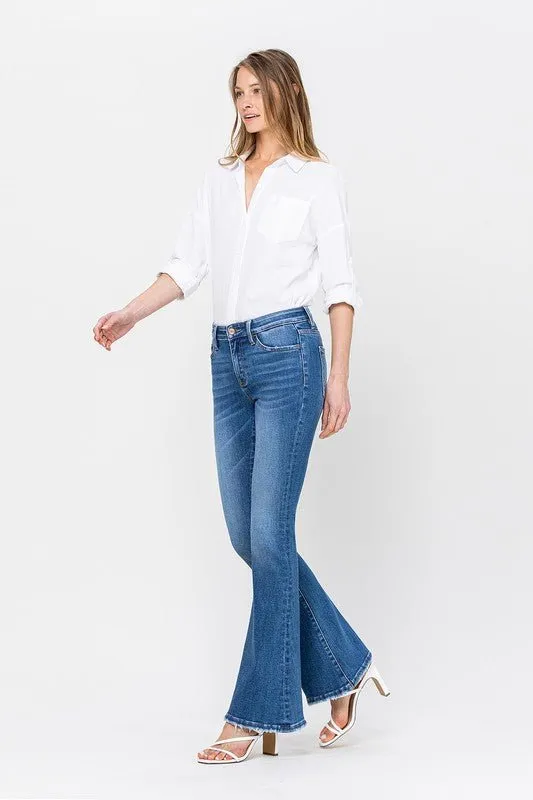 Kim Mid Rise Flare Jeans