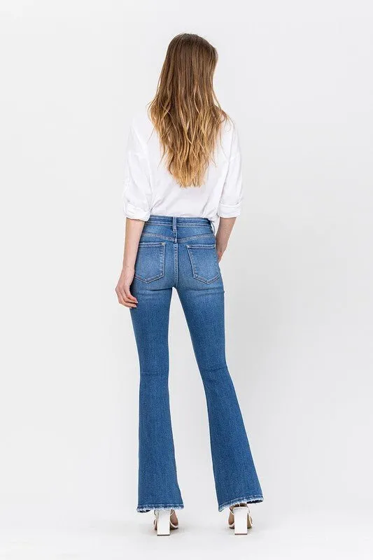 Kim Mid Rise Flare Jeans