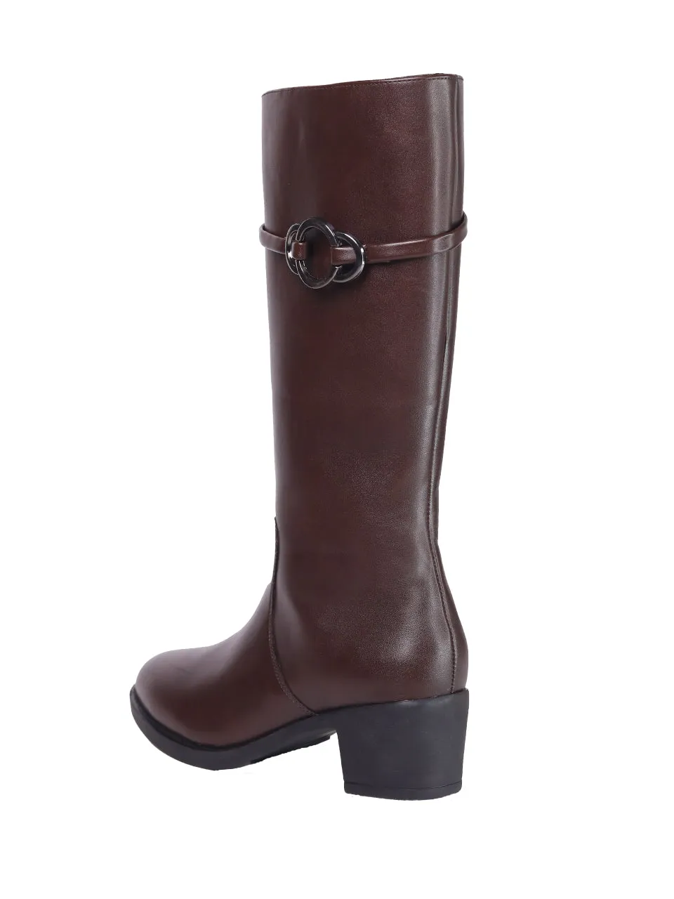 Kinsley Brown Block Boots
