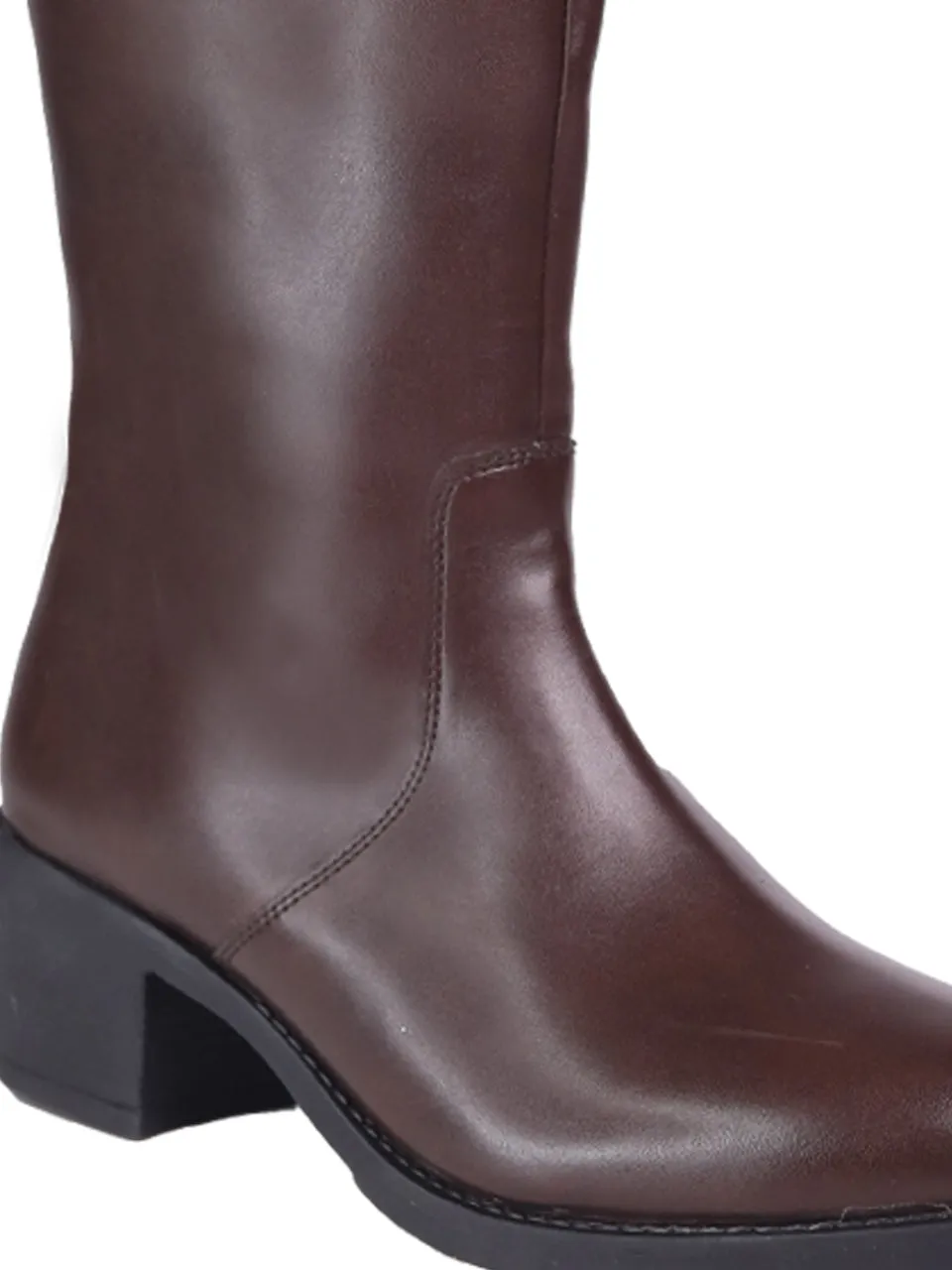 Kinsley Brown Block Boots