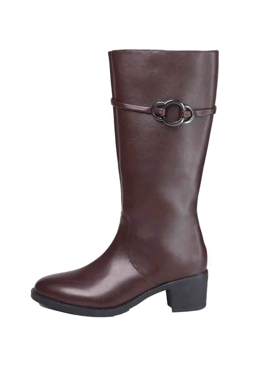 Kinsley Brown Block Boots