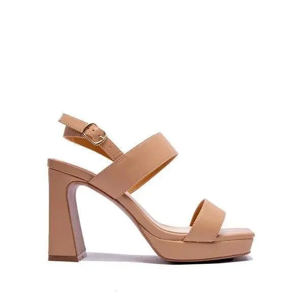 KRISHA-04X Elegant Strap Buckled 4" Heel Sandal