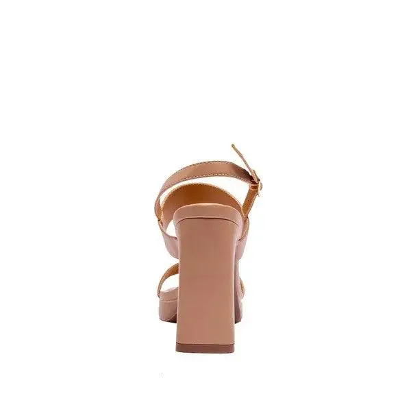 KRISHA-04X Elegant Strap Buckled 4" Heel Sandal