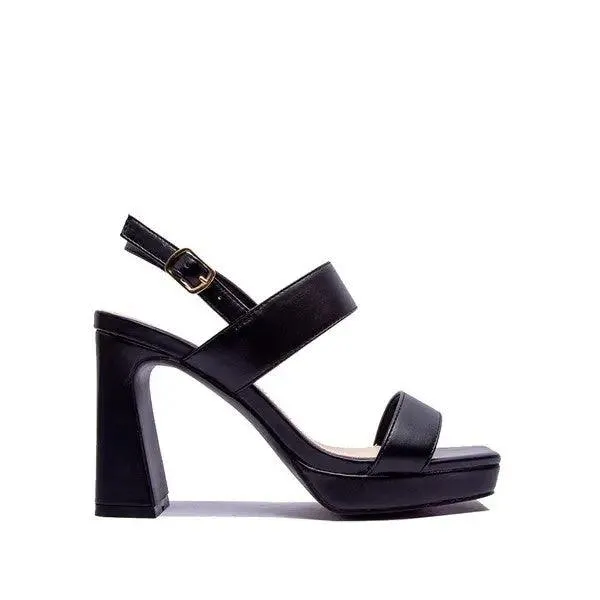 KRISHA-04X Elegant Strap Buckled 4" Heel Sandal