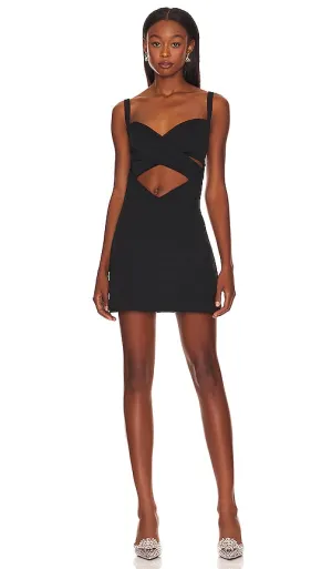 L'Academie Anoush Knit Mini Dress in Black