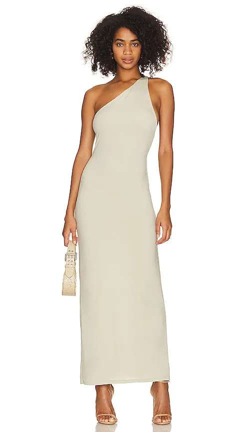 L'Academie Embrace Comfort Stretch Maxi Dress in Grey