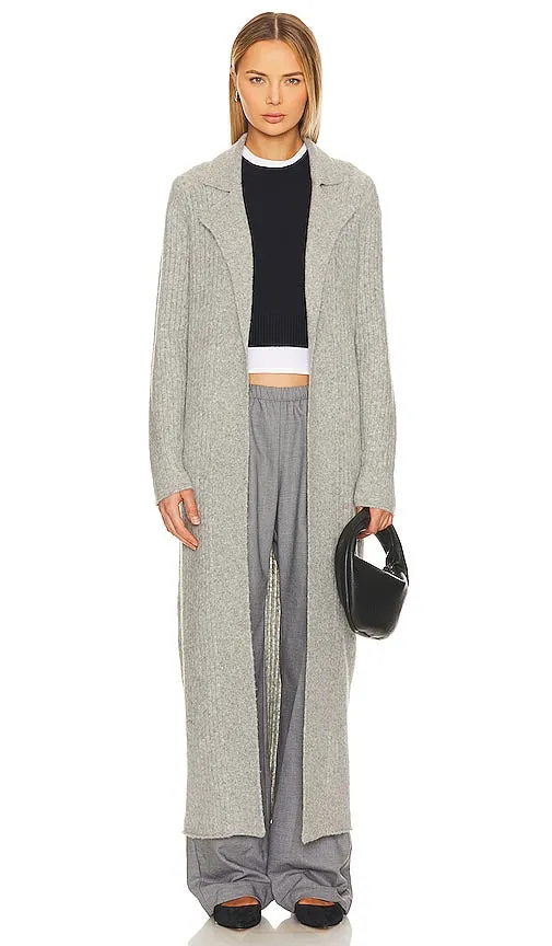 L'Academie Patrice Long Cardigan in Grey