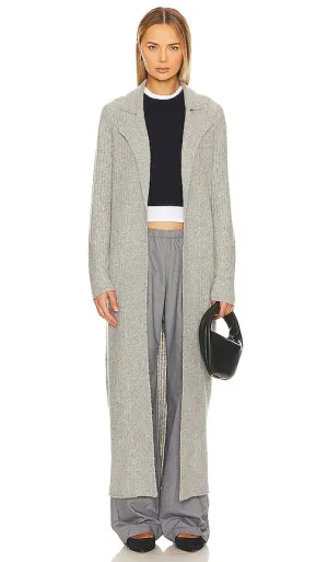L'Academie Patrice Long Cardigan in Grey