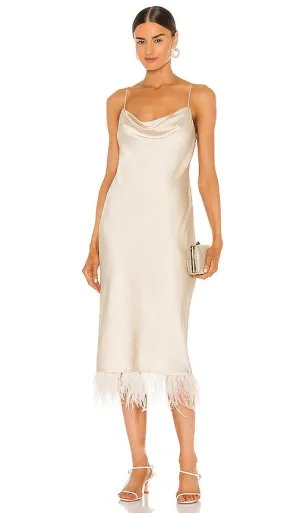 L'Academie The Mindy Midi Dress in Ivory