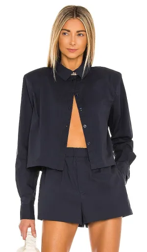 L'Academie The Tory Blouse in Navy