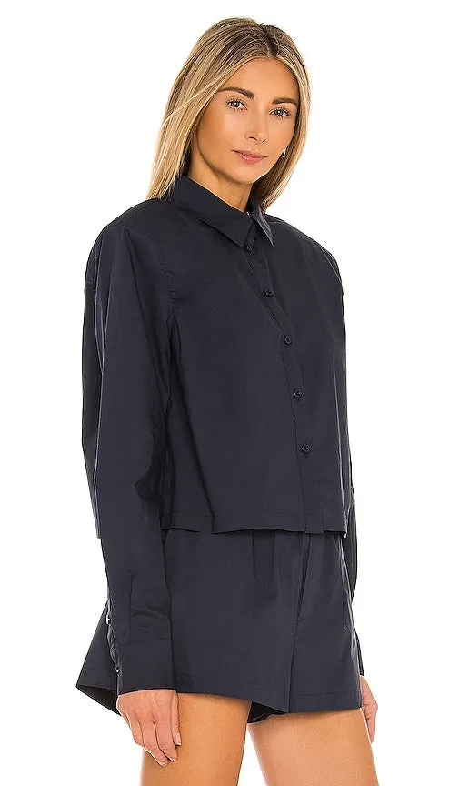 L'Academie The Tory Blouse in Navy