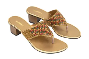 Ladies fancy heel chappal 990918