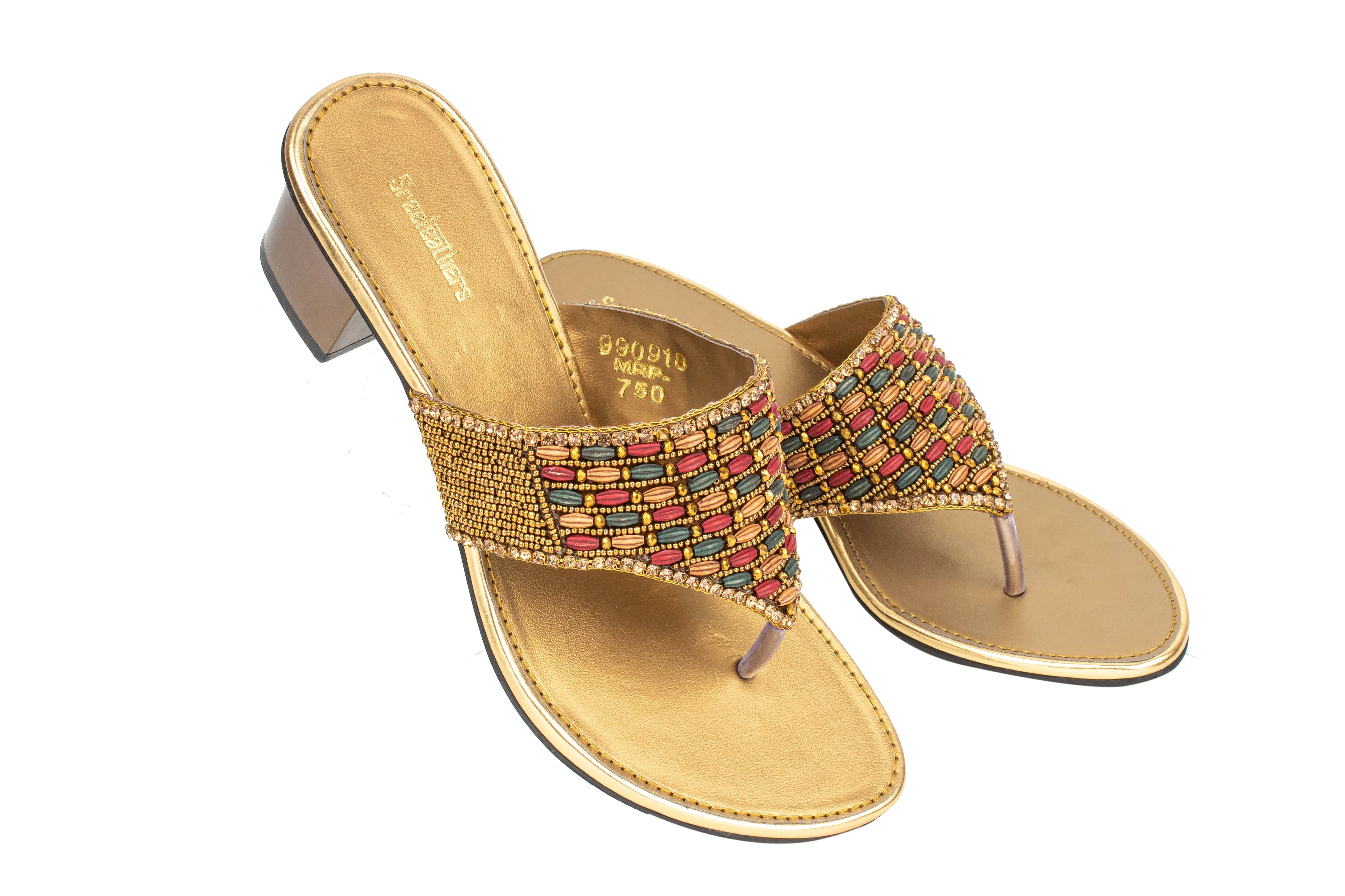 Ladies fancy heel chappal 990918