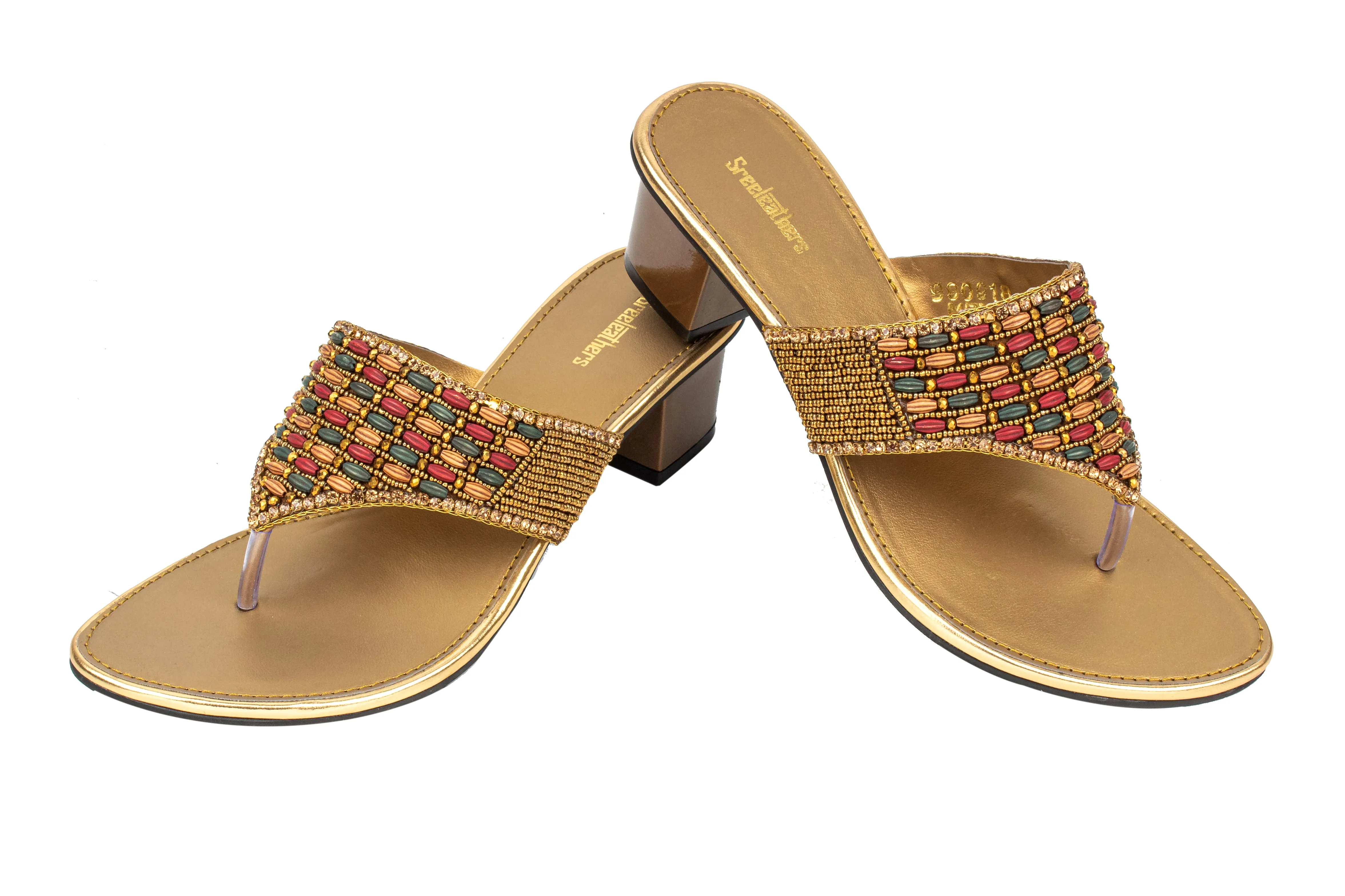 Ladies fancy heel chappal 990918
