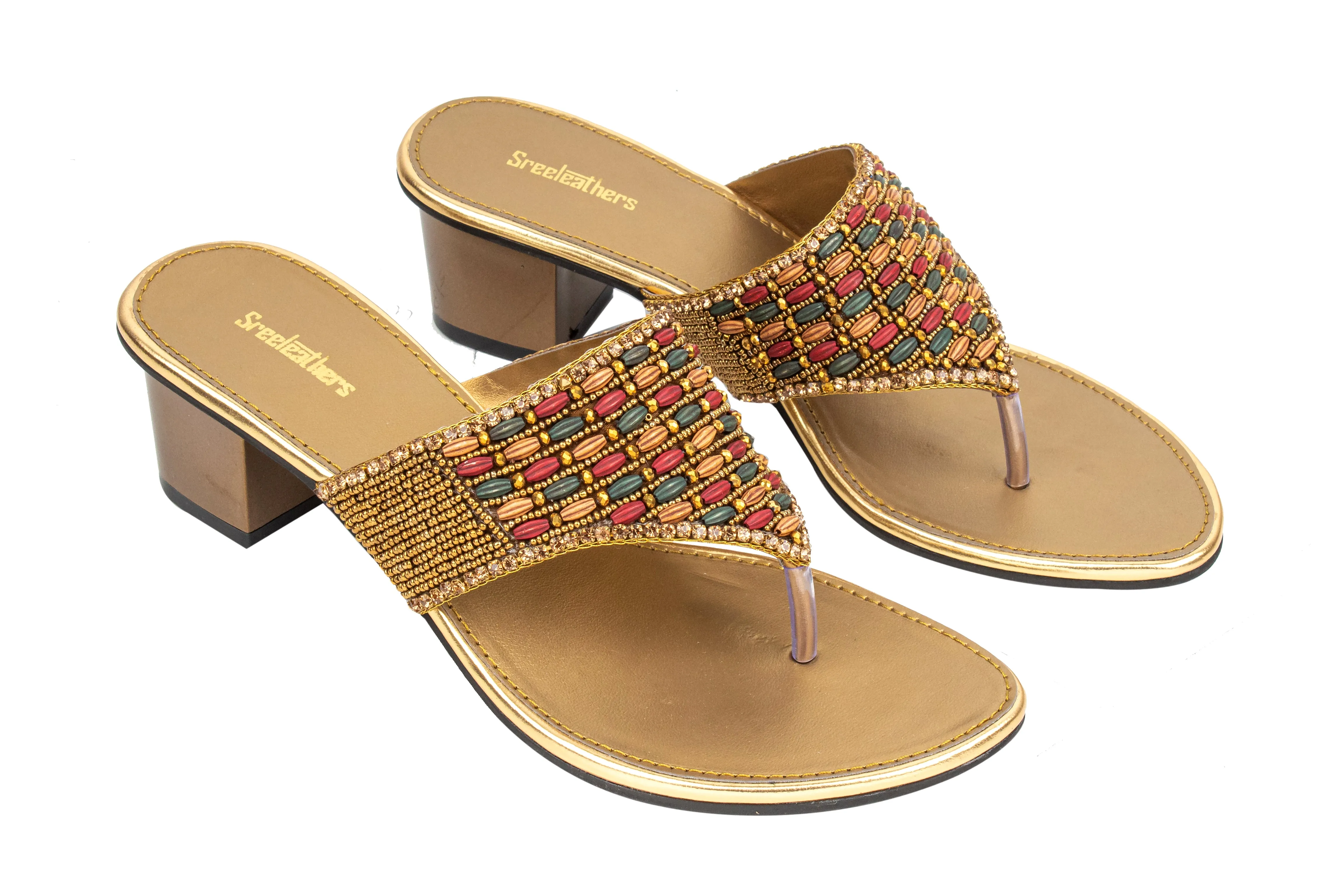 Ladies fancy heel chappal 990918