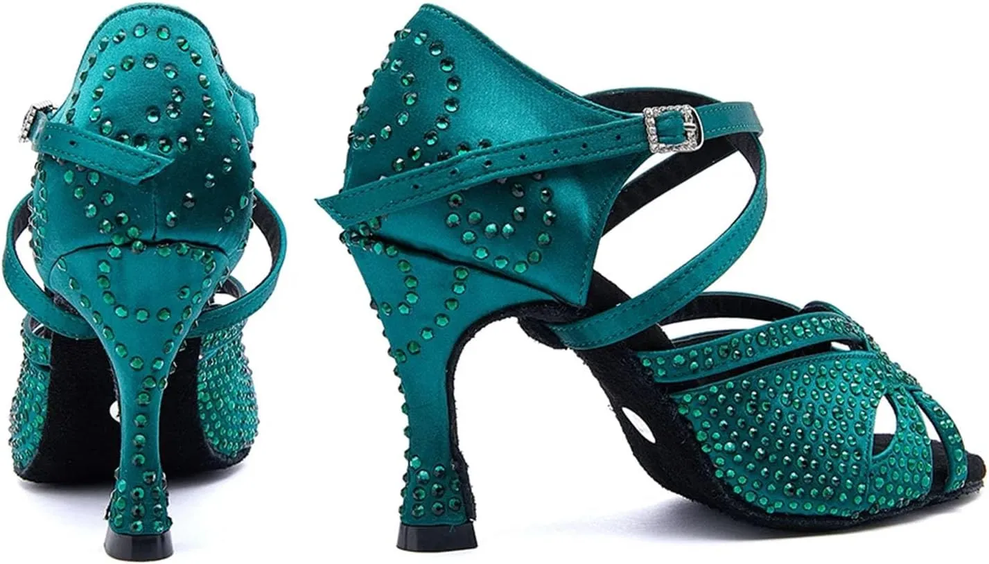 Ladies Ruby-Toned Party Heels - Flexible Latex Soles for Red Carpet Dance Events (8CM/3.15")