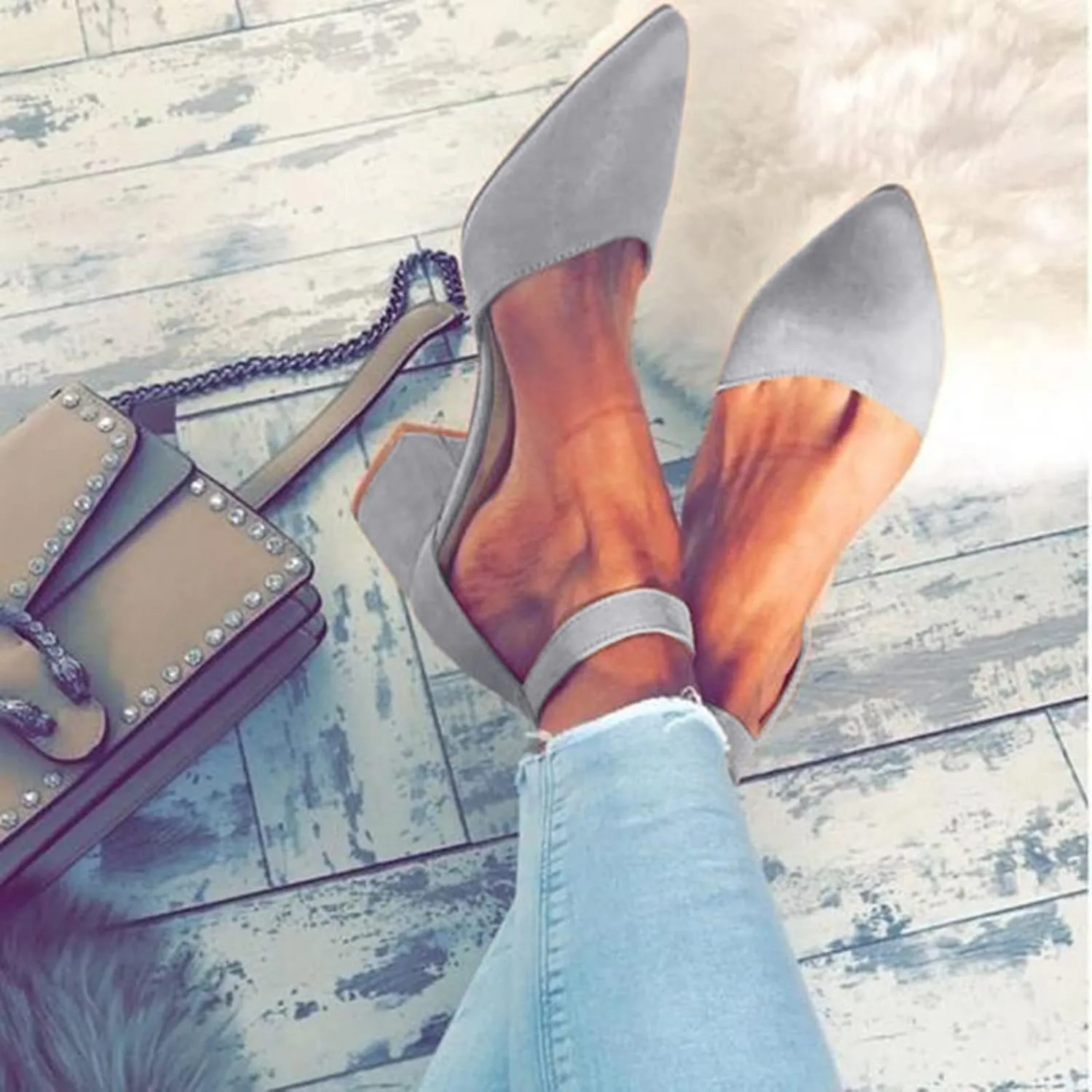 Ladies Shoes Heels Pointed Shoes Business Fashion Singles Toe Sandals For Women Sandals Women Slip on Wedges