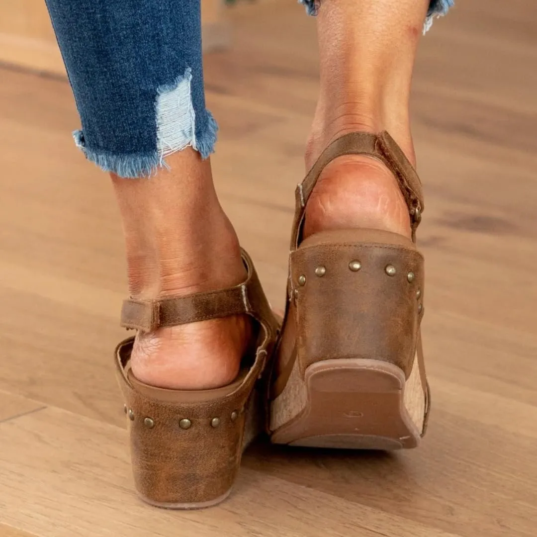 Ladmiple Platform Sandals Women Dressy Comfy Wedges Sandals Heels Open Toe Ankle Strap Slip on Casual Summer Dress Shoes