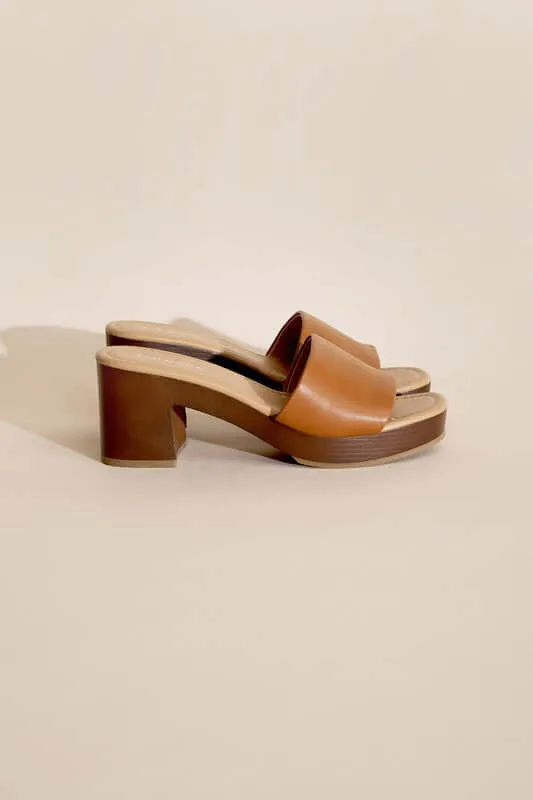 LAUREN-1 Slides Mules Heels