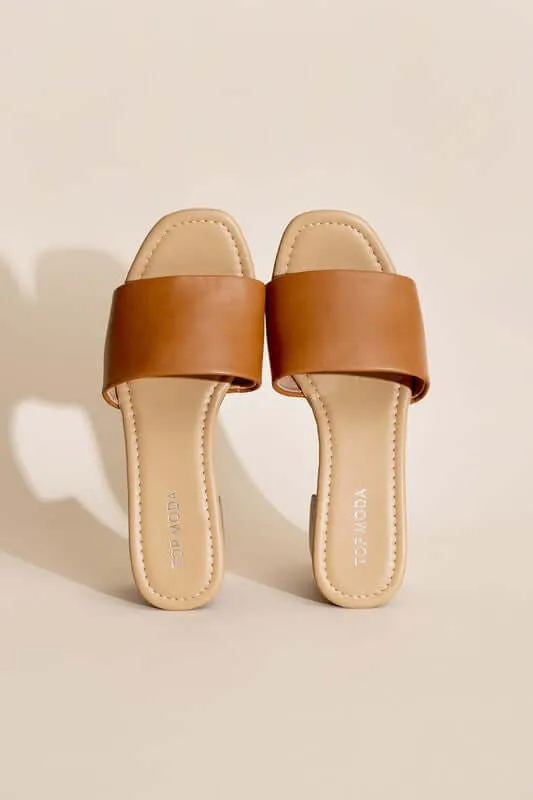LAUREN-1 Slides Mules Heels