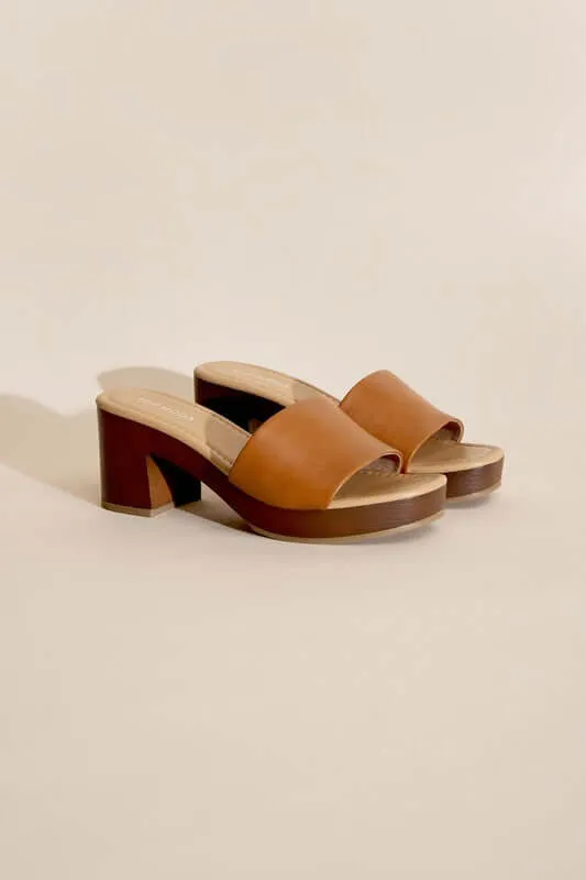 LAUREN-1 Slides Mules Heels
