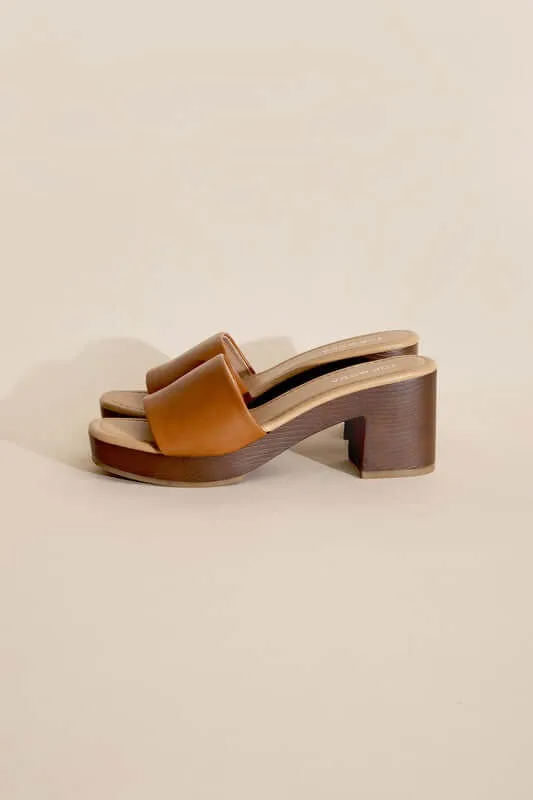 LAUREN-1 Slides Mules Heels