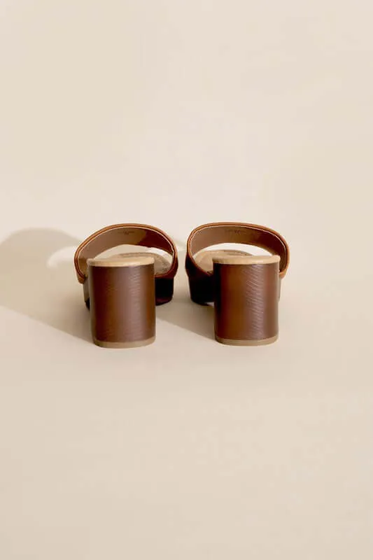LAUREN-1 Slides Mules Heels