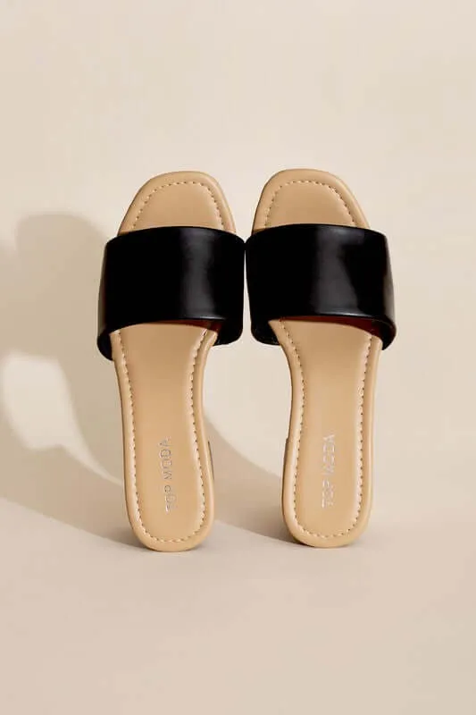 LAUREN-1 Slides Mules Heels