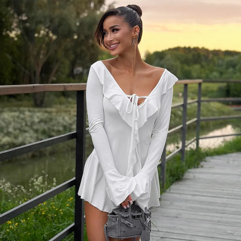 Layna Long Sleeve Ruffle Dress