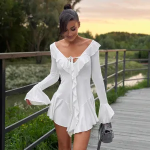 Layna Long Sleeve Ruffle Dress