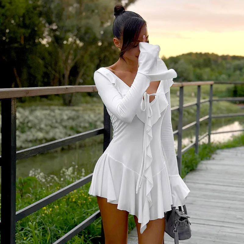 Layna Long Sleeve Ruffle Dress