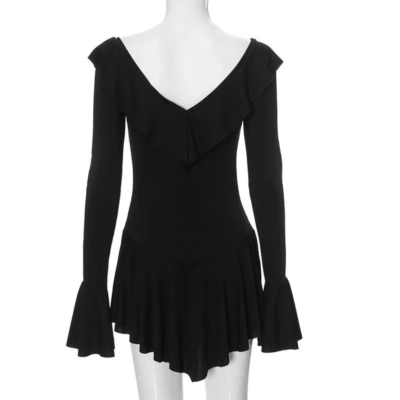 Layna Long Sleeve Ruffle Dress