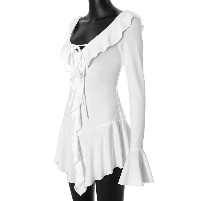 Layna Long Sleeve Ruffle Dress
