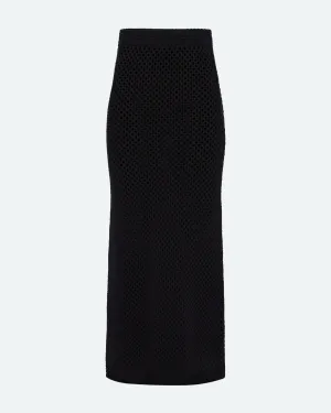 Leila crochet skirt 4119 - Black
