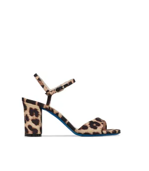 Leopard print fabric sandal