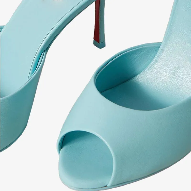 Light Blue Calf Leather Pump