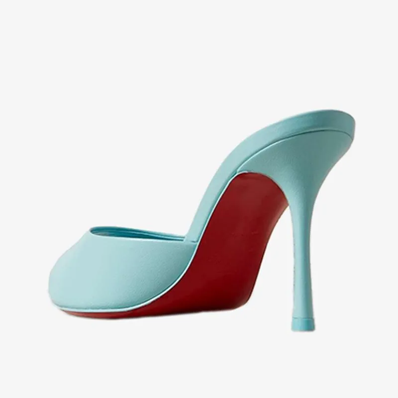 Light Blue Calf Leather Pump