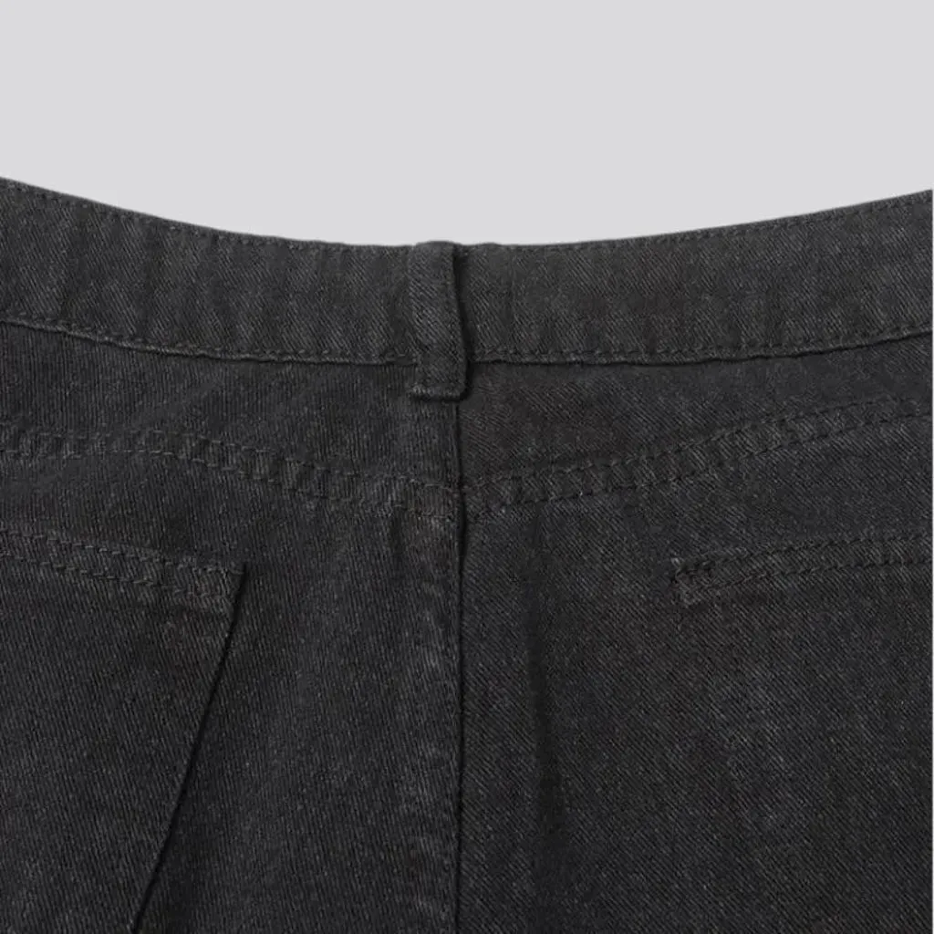 Light cutout wide-fit jeans for women