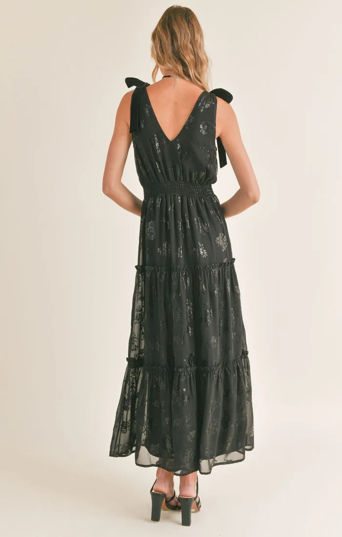 Like No Other Black Midi Dress