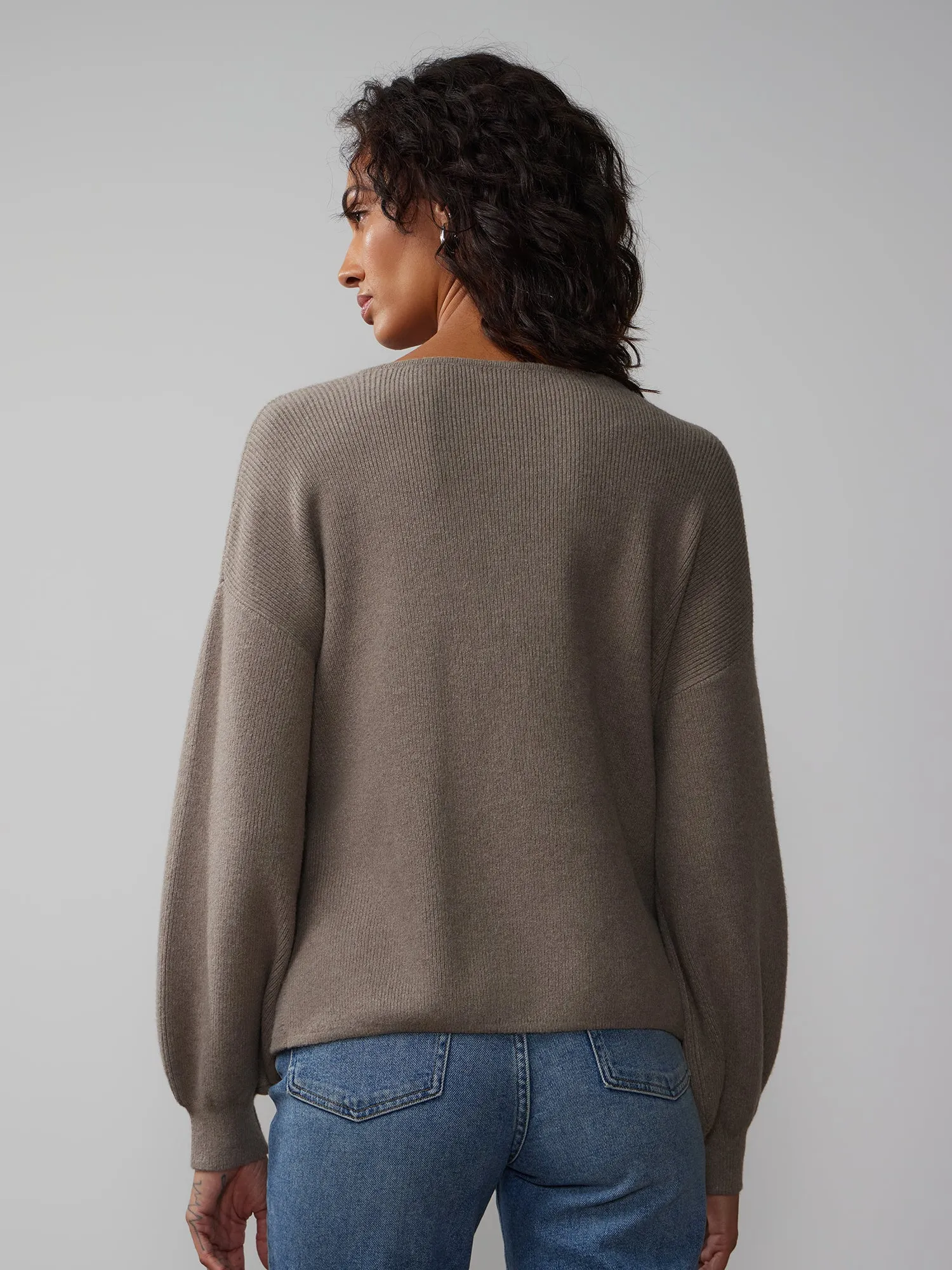 Long Sleeve Wrap Front Sweater