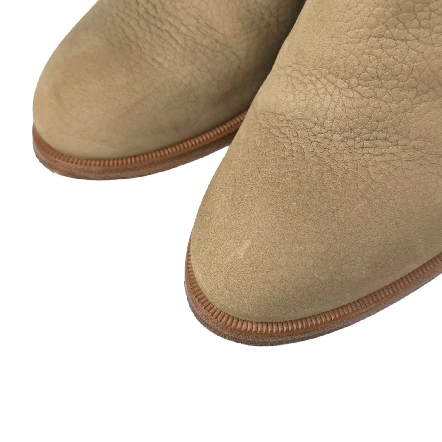 Louis Vuitton Beige Loyalty Nubuck Round Toe Ankle Boots