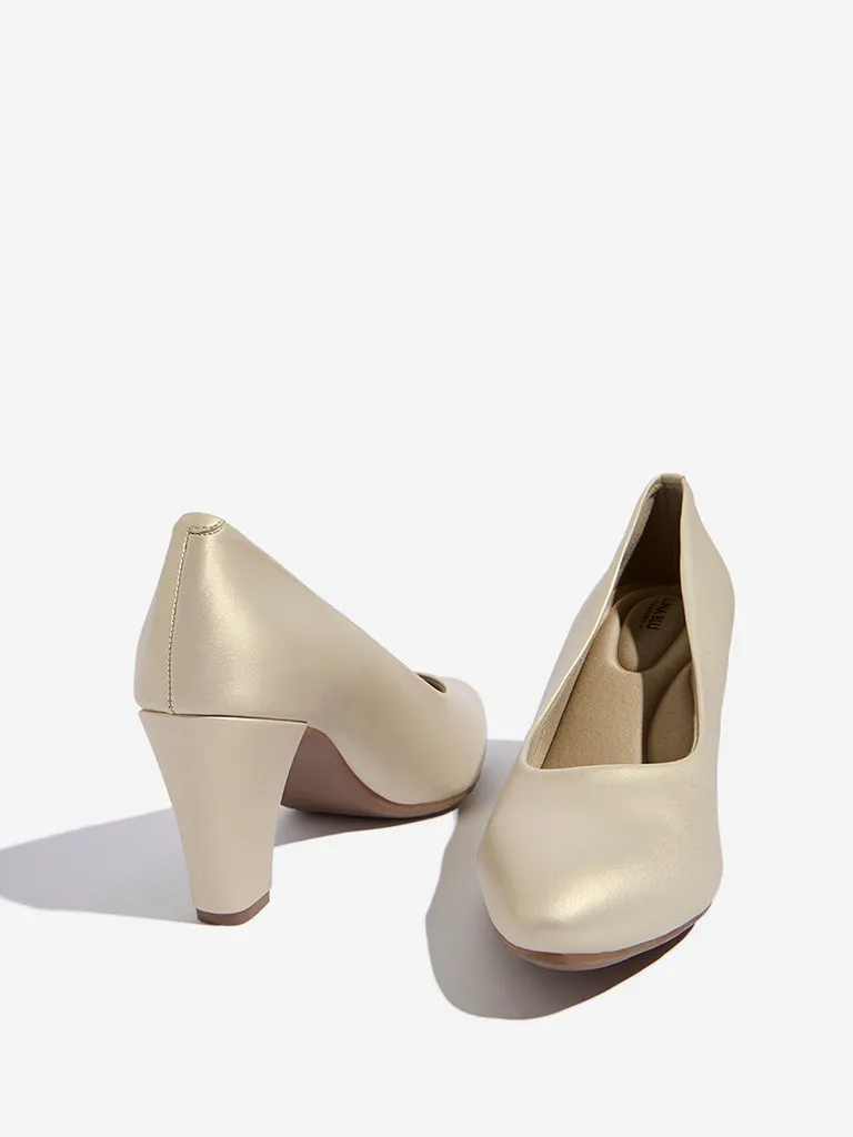 LUNA BLU Light Gold Pump Shoes