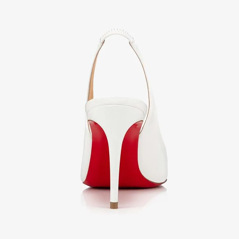 Luxurious White Calf Leather Pump