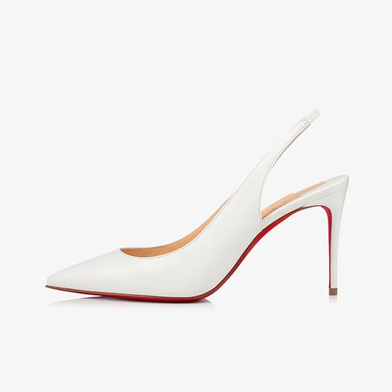 Luxurious White Calf Leather Pump