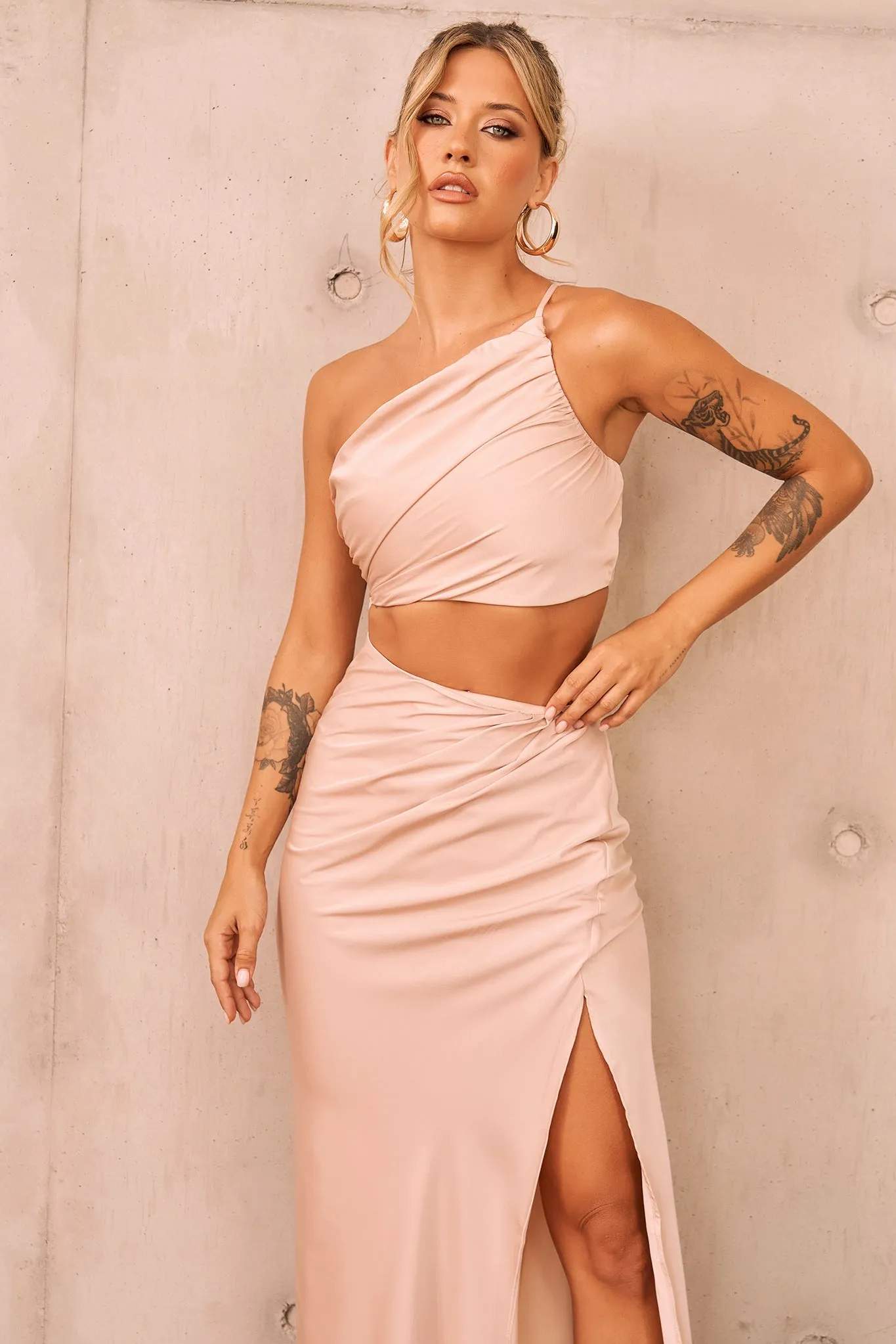 Make You Mine Maxi Skirt - Beige