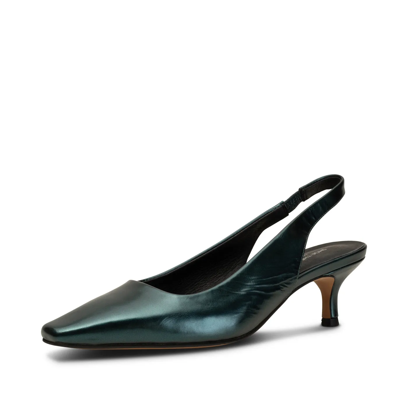 Maxine slingback læder - TEAL METALLIC