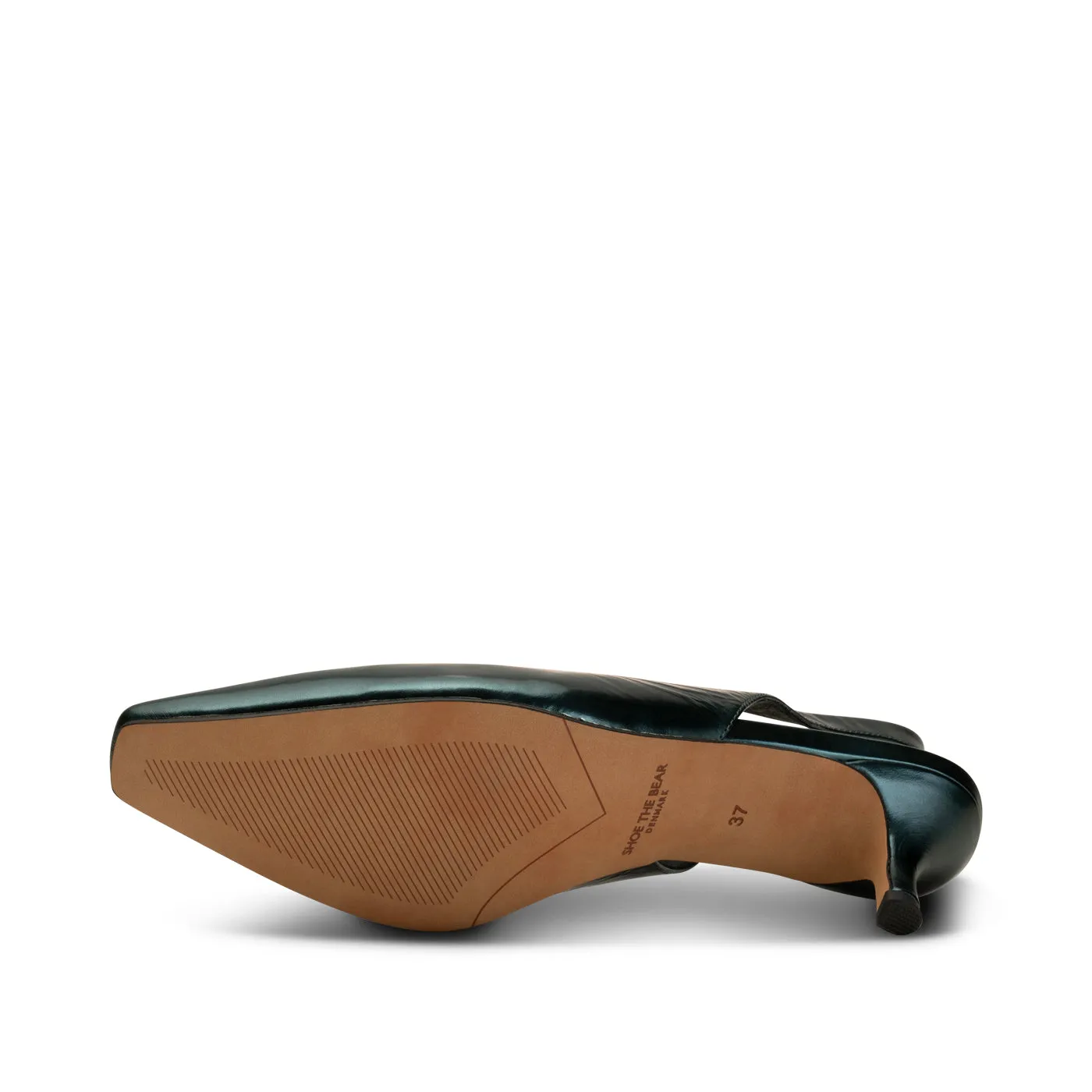 Maxine slingback læder - TEAL METALLIC