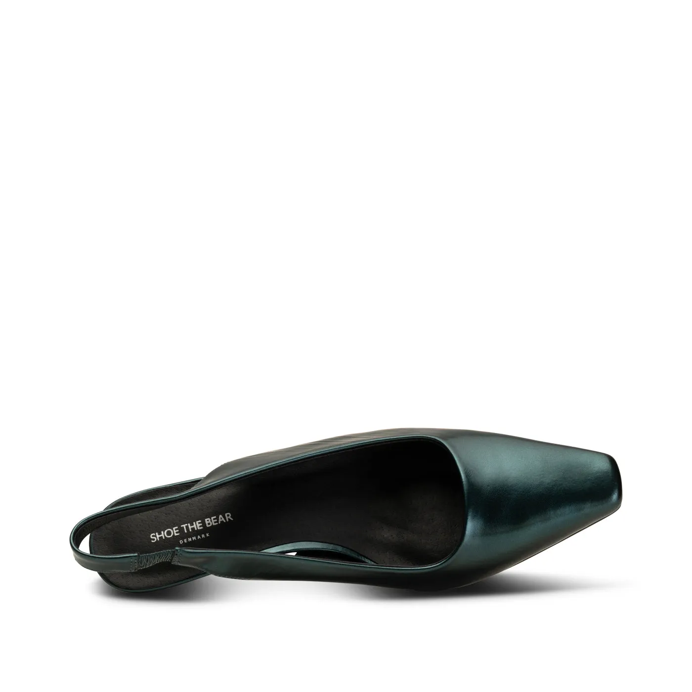 Maxine slingback læder - TEAL METALLIC
