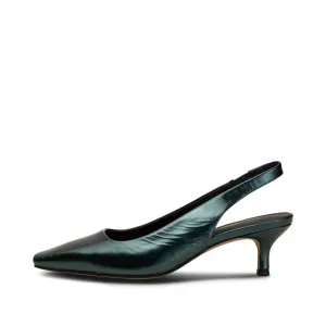 Maxine slingback læder - TEAL METALLIC